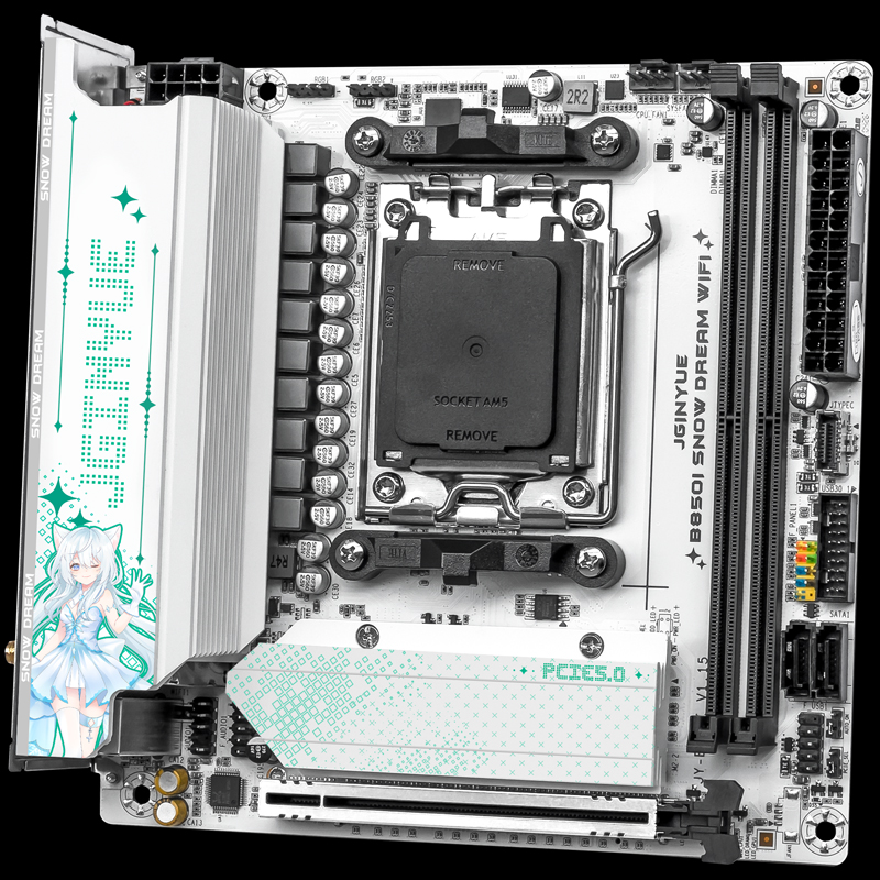 Материнская плата JGINYUE B850 – обзор и цена Nas Motherboard 8 Sata Mini Itx